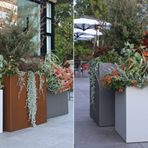 Jardiniere de exterior din fibra de sticla seria Cubbe 3
