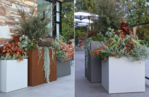 Jardiniere de exterior din fibra de sticla seria Cubbe 3